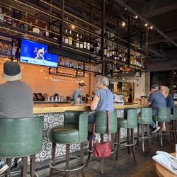 The Rockhill Grille - Bar area viewed from our two top.