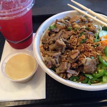 Vn Grill - Rice noodle bowl with Vn pork. Plus blood orange lemonade! - Vietnamese Near Me - San Jose, California Vn Grill - Rice noodle bowl with Vn pork. Plus blood orange lemonade! - Vietnamese Near Me - San Jose, California