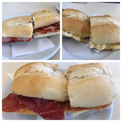 Bar Dompierre - Breakfast sandwiches 2.50 euro or more for each.
