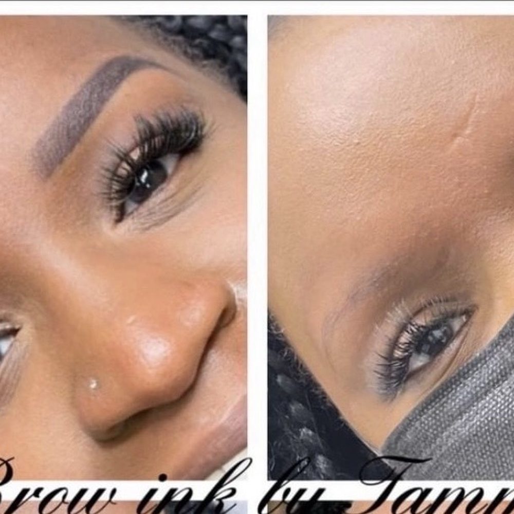 Brow ink by Tammy - Before and after - Makeup Artists Near Me - Spring, Texas Brow ink by Tammy - Before and after - Makeup Artists Near Me - Spring, Texas