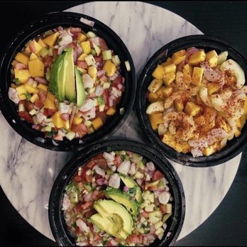 Guera’s Mariscos - three bowls of food - Pop-up Shops Near Me - Oakland, California