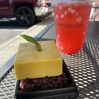 Cocomilk Cafe - Purple rice custard and Coco Strawberry - Laotian Near Me - Sacramento, California Cocomilk Cafe - Purple rice custard and Coco Strawberry - Laotian Near Me - Sacramento, California