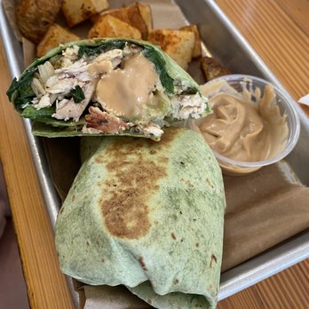 White Birch Juice - Thai chicken wrap & potatoes - Juice Bars & Smoothies Near Me - Abingdon, Virginia White Birch Juice - Thai chicken wrap & potatoes - Juice Bars & Smoothies Near Me - Abingdon, Virginia