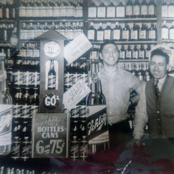 Town Armanetti - My grandfather Joseph Maloney with Len Armanetti at the old Barrel House Circa 1940.