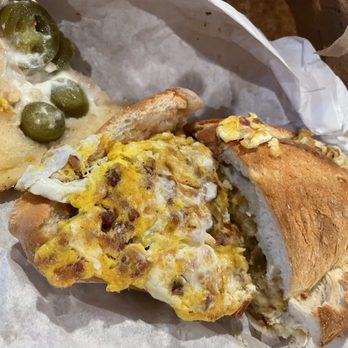 San Diego Bakery - Bacon bolillo, bacon is chopped and cooked into egg. - Bakeries Near Me - San Diego, California