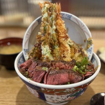 Tendon Kohaku - Steak tendon set - Japanese Near Me - Bellevue, Washington Tendon Kohaku - Steak tendon set - Japanese Near Me - Bellevue, Washington