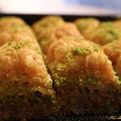 Cafe Busy Bean - Traditional pistachio baklavas.