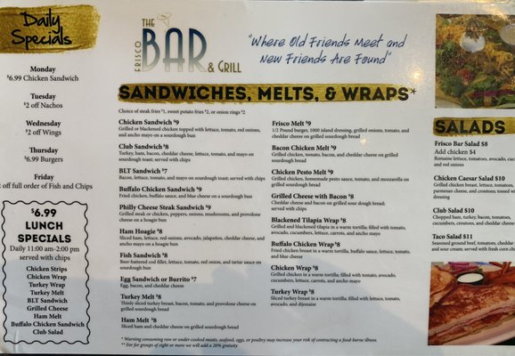 Menu photo 7 The Frisco Bar Frisco, TX Menu photo 7 The Frisco Bar Frisco, TX