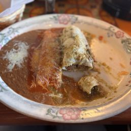 Two Item Combo with Cheese Enchilada and Chile Verde Burrito