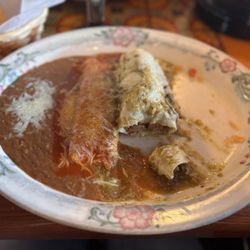 Hacienda Tequila - Two Item Combo with Cheese Enchilada and Chile Verde Burrito
