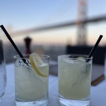 EPIC Steak - Moscow Mule (I know no copper mugs but it's good), and a lime margarita - Steakhouses Near Me - San Francisco, California