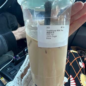 Hochaya - Boba Milk Tea (Non Dairy) - unsweetened milk - Bubble Tea Near Me - Goleta, California
