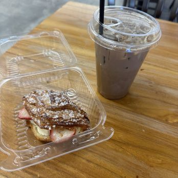Mr Baker - Strawberry croissant and peppermint mocha latte - Bakeries Near Me - Riverside, California Mr Baker - Strawberry croissant and peppermint mocha latte - Bakeries Near Me - Riverside, California