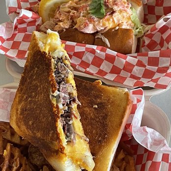 Jolene's - Ewa Beach - BBQ brisket and Butter Lobster Roll with waffle fries - Burgers Near Me - Ewa Beach, Hawaii Jolene's - Ewa Beach - BBQ brisket and Butter Lobster Roll with waffle fries - Burgers Near Me - Ewa Beach, Hawaii