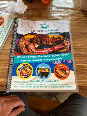 Menu photo 2 Mariscos La Estrella Rosarito, BCN