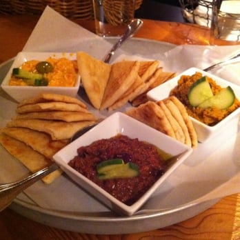 The Pub at Third Place - Trio Sampler - green olive tapenade, kalamata tapenade & kopanisti. Delicious. - Pubs Near Me - Seattle, Washington