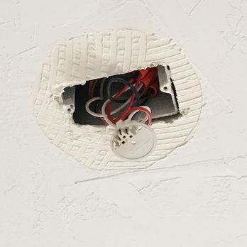 CJ & J Construction - Couldn't be bothered to remove smoke detector or ceiling vent prior to re-texturing.  Mud all over smoke alarm, and vent cover. - General Contractors Near Me