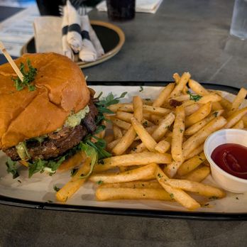 Bay Hill Tavern - Balboa Burger and garlic fries - American Near Me - San Diego, California
