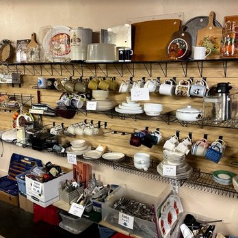 3H Thrift Shop - Large kitchen area with dishes and appliances - Thrift Stores Near Me - Franklin, North Carolina 3H Thrift Shop - Large kitchen area with dishes and appliances - Thrift Stores Near Me - Franklin, North Carolina