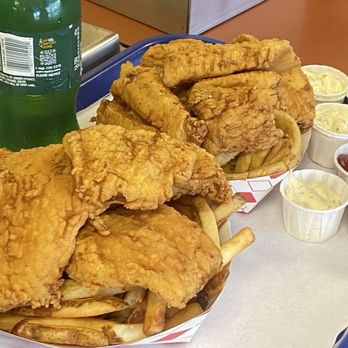 The Clam Box - Medium fish and chips - Seafood Near Me - Quincy, Massachusetts