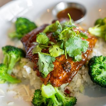 Lure Fish House - Miso Glazed Wild Salmon Bowl ($26) - Seafood Near Me - San Luis Obispo, California Lure Fish House - Miso Glazed Wild Salmon Bowl ($26) - Seafood Near Me - San Luis Obispo, California
