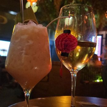 Grey Hen Rx at Century Grand - Slutty Tiki and white wine - Cocktail Bars Near Me - Phoenix, Arizona