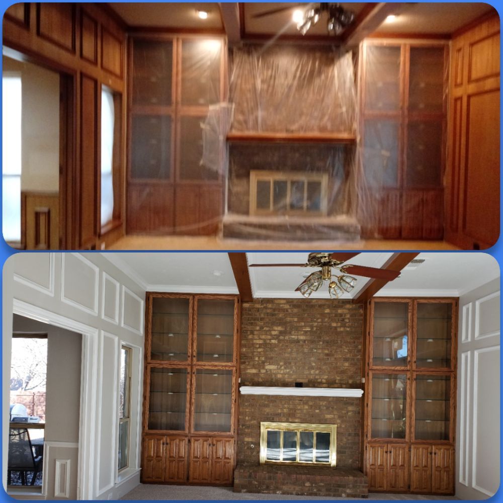 Wood Paneling Primed And Painted Detailed Trim Work Painted To