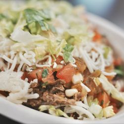 Chipotle Mexican Grill - Burrito Bowl with Barbacoa. Generous portion and well-balanced flavors.