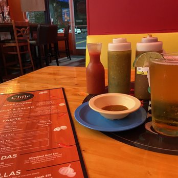 Chile Frito - 3 types of salsa on offer, the hot one is pretty hot but they also have standard - Mexican Near Me - Myrtle Beach, South Carolina Chile Frito - 3 types of salsa on offer, the hot one is pretty hot but they also have standard - Mexican Near Me - Myrtle Beach, South Carolina