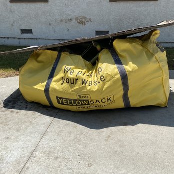 Yellowsack Los Angeles - This bag is holding about 2 very large VERY HEAVY cacti - Dumpster Rental Near Me - Los Angeles, California Yellowsack Los Angeles - This bag is holding about 2 very large VERY HEAVY cacti - Dumpster Rental Near Me - Los Angeles, California