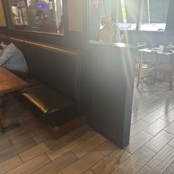 J Peters Grill & Bar - The private area is to the right, and the larger table to left was three tables put together! But in the open area, we thought the private..