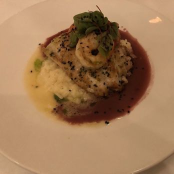 Lahaina Grill - Opakapaka with parmesan crust, herbed risotto, and cranberry beurre blanc (5 stars) - Seafood Near Me - Lahaina, Hawaii