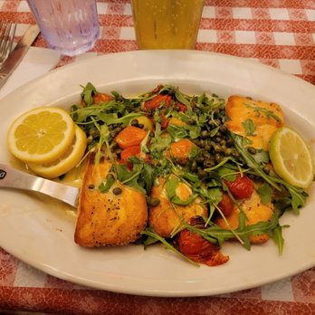 Buca di Beppo Italian Restaurant - Salmon entrée. - Italian Near Me - Universal City, California