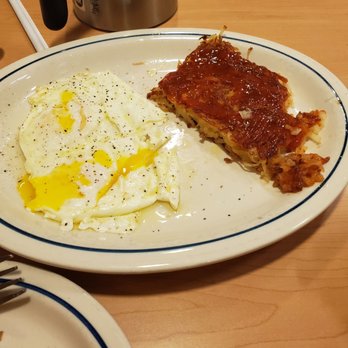 IHOP - Runny eggs and microwaved hash brown blocks. - Breakfast & Brunch Near Me - Seguin, Texas