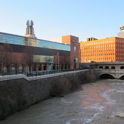 City of Rochester - The Blue Cross Arena at the War Memorial overlooking Genesee River