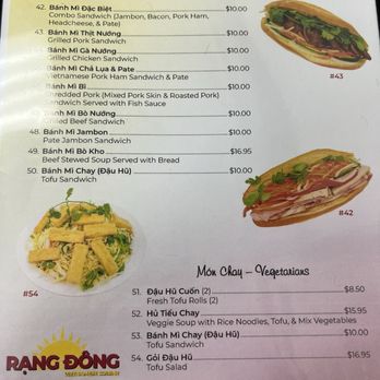 Rang Dong Restaurant - Menu 1/2025 - Vietnamese Near Me - Alameda, California
