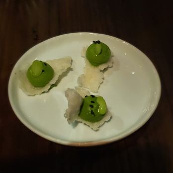 S.K.Y. - edamame based amuse-bouche - New American Near Me - Chicago, Illinois S.K.Y. - edamame based amuse-bouche - New American Near Me - Chicago, Illinois