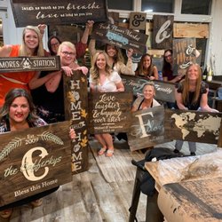 Board & Brush Creative Studio - Our group with our signs