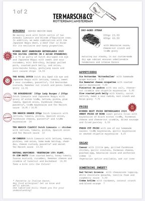 Menu photo 2 Ter Marsch & Co Rotterdam, ZH Menu photo 2 Ter Marsch & Co Rotterdam, ZH