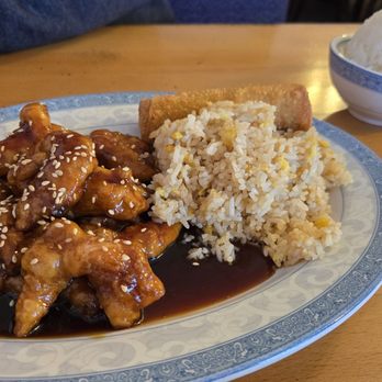 Delicious Garden - Sesame chicken with broccoli and Fried Rice. - Chinese Near Me - San Antonio, Texas Delicious Garden - Sesame chicken with broccoli and Fried Rice. - Chinese Near Me - San Antonio, Texas