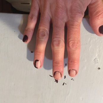 Diva Nails & Spa Salon - Polish crumbling off. This is the same day as my manicure. - Nail Salons Near Me - Knoxville, Tennessee