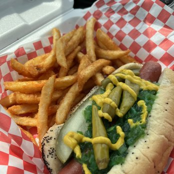 Third Coast Pizza - Chicago dog (I 86'd the onions) - Pizza Near Me - Lenexa, Kansas