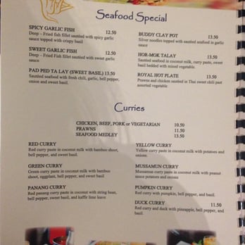 Royal Siam - Menu as if February 2016 - Thai Near Me - Stockton, California Royal Siam - Menu as if February 2016 - Thai Near Me - Stockton, California