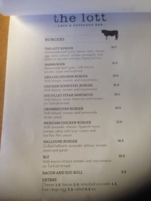 Menu photo 3 The Lott Cafe and Espresso Bar Robina, QLD