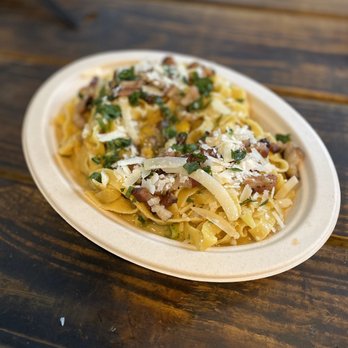 Patrizi's - Carbonara. Too salty, too greasy, no silkiness to sauce, disappointing. - Italian Near Me - Austin, Texas Patrizi's - Carbonara. Too salty, too greasy, no silkiness to sauce, disappointing. - Italian Near Me - Austin, Texas