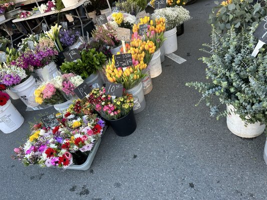 Photo of Ocean Beach Farmers Market - San Diego, CA, US. Flower stand