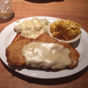 Cheddar's Scratch Kitchen - Chicken Fried Steak with thick cream gravy, mashed potatoes and mac n cheese. - American Near Me - Athens, Georgia Cheddar's Scratch Kitchen - Chicken Fried Steak with thick cream gravy, mashed potatoes and mac n cheese. - American Near Me - Athens, Georgia