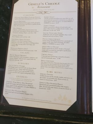 Menu photo 1 Gisele's Creole Cuisine Silver Spring, MD Menu photo 1 Gisele's Creole Cuisine Silver Spring, MD