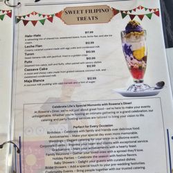 Rowena's Diner - Menu