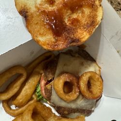 Inside of my Delicious veggie burger!